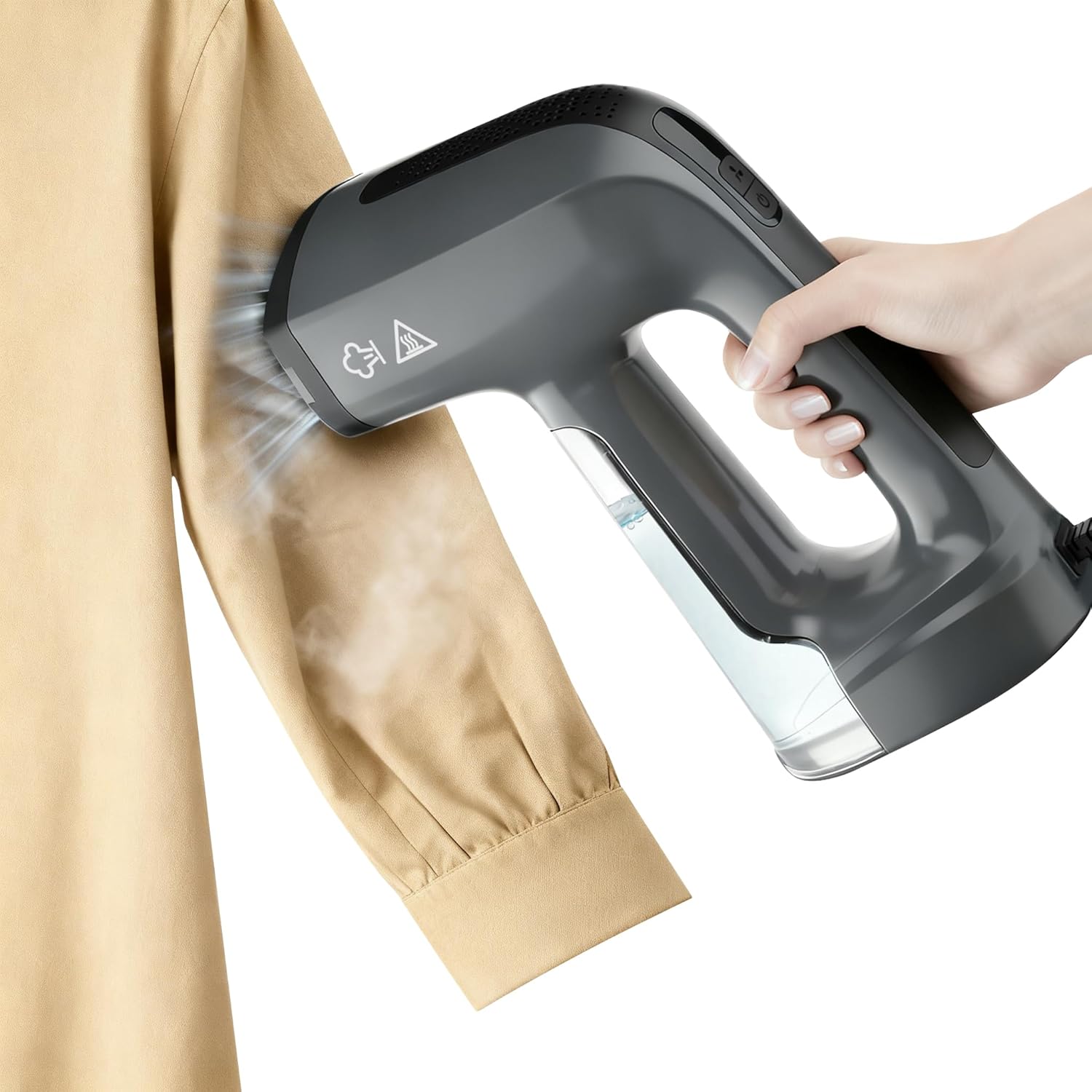 GHORA Vacuum Steamer for Clothes, 2500Pa Strong Suction Handheld Garment Steamer, Portable Travel Steamer & Iron Dual-Mode (110-120V) GHORA Vacuum Steamer for Clothes, 2500Pa Strong Suction Handheld Garment Steamer, Portable Travel Steamer & Iron Dual-Mode (110-120V)