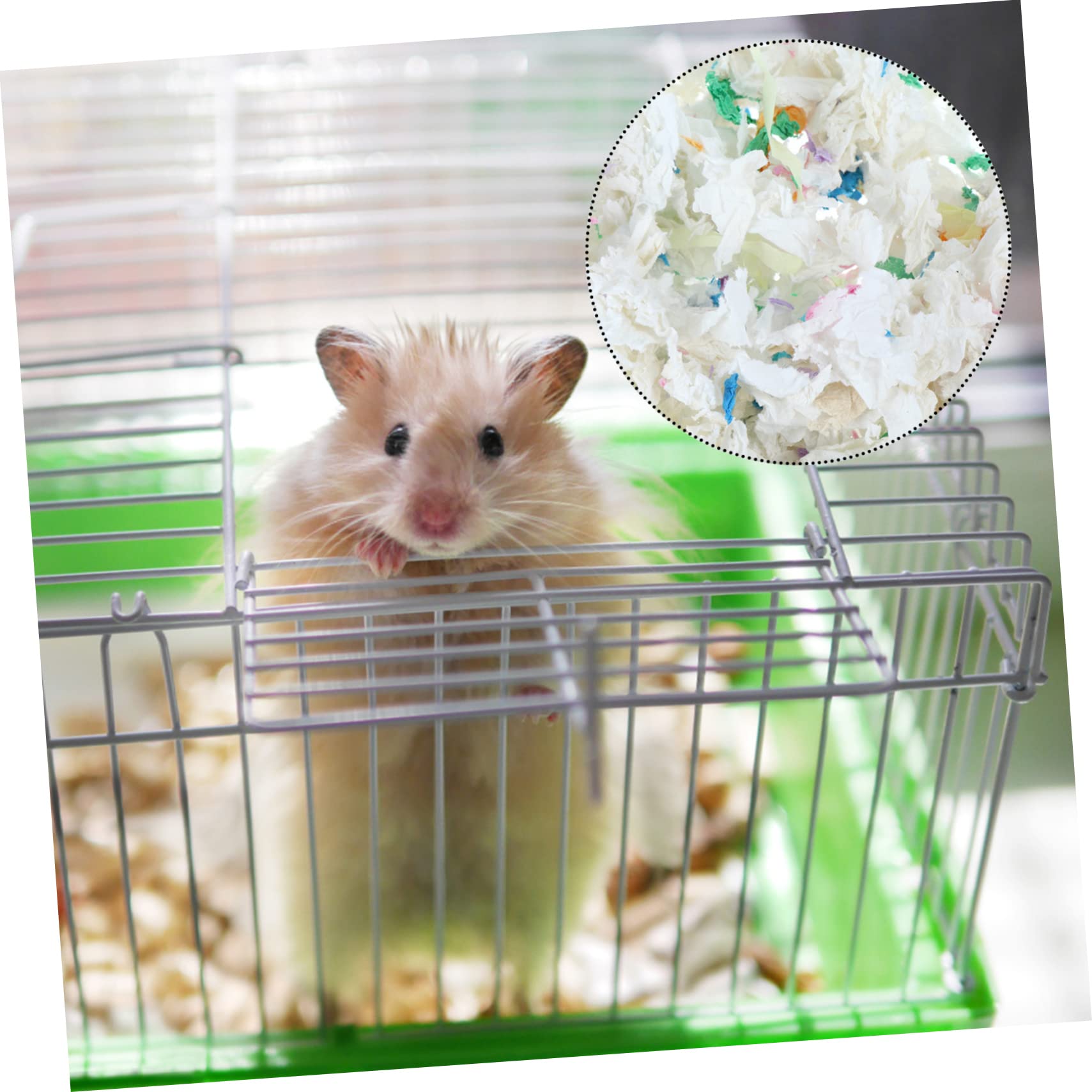UPKOCH Rivestimento per Gabbia per Piccoli Animali 450g in Carta Assorbente Riciclata, Confortevole e Previene L'umidità nella Lettiera per Criceti e Conigli