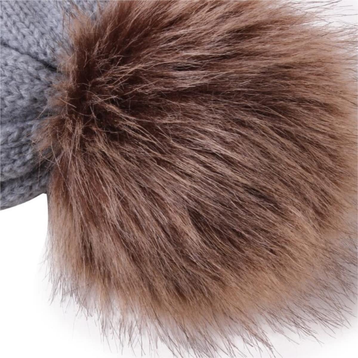 Cappello Uomo Donna Invernale Cappello Invernale Berretto Caldo Lavorato A Maglia A Trecce per Donna con Berretto A Teschio con PON PON in Pelliccia Sintetica Berretto Invernale Uomo Donna