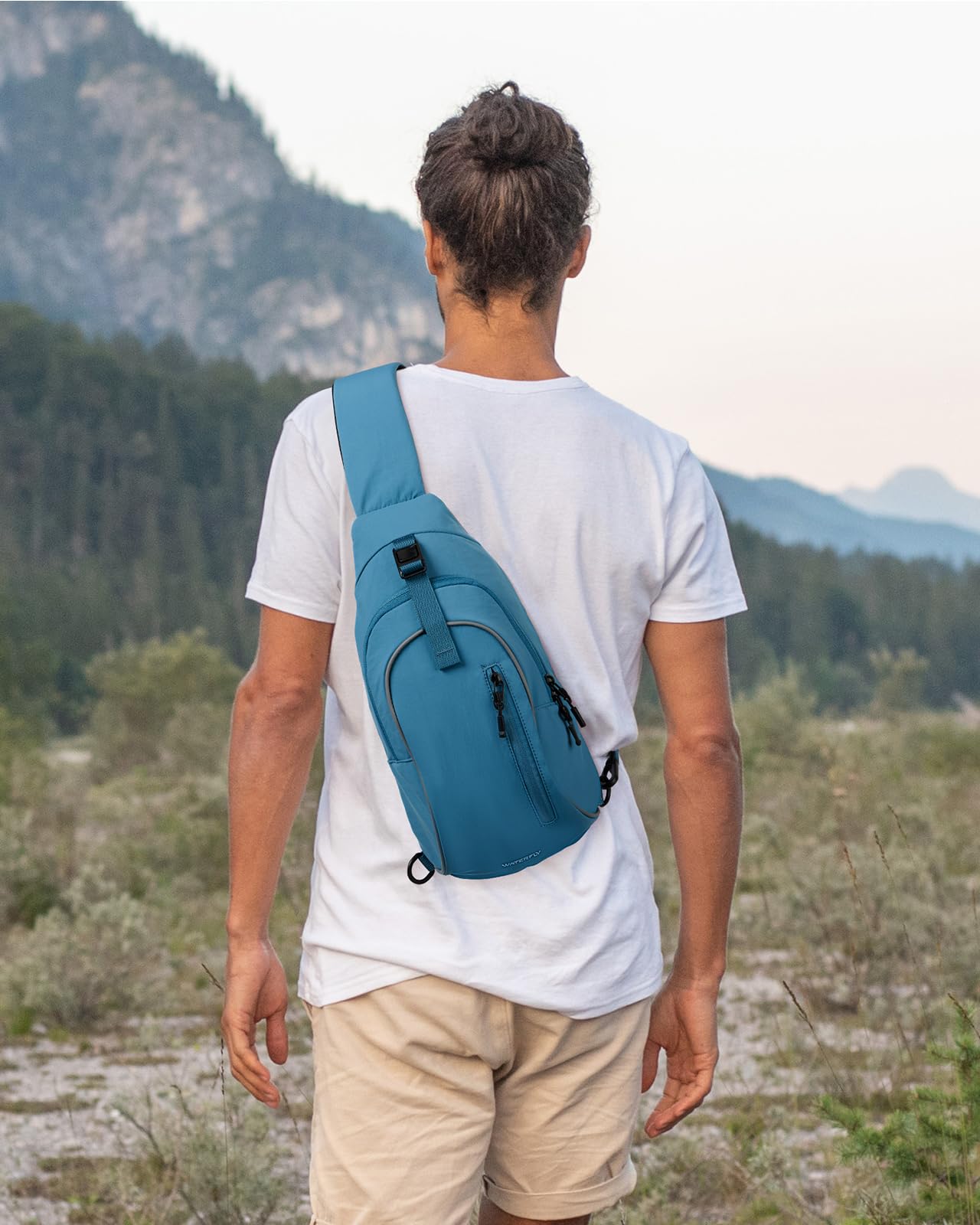 WATERFLY Borsa a tracolla a tracolla: borsa a tracolla da viaggio per escursionismo, borsa a tracolla per donne e uomini, borsa a tracolla alla moda
