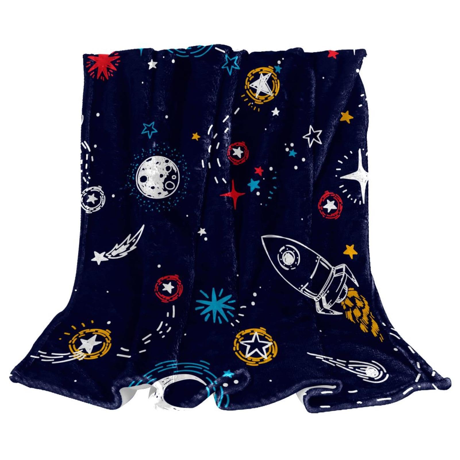 Couverture microfibres chaude planètes et jeté de canapé doux 150x130