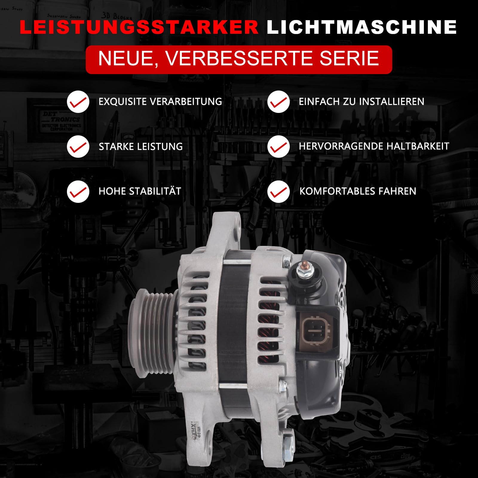 Nuevo Alternador 115A Compatible con To.yo.ta Auris E15 1.4 D-4D