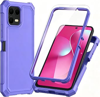 for T-Mobile Revvl 8 Pro 5G Case with Screen Protector Purple