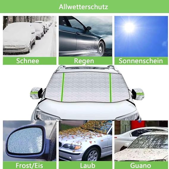 Custom Made Car Windscreen Cover Compatible with Honda FCX Clarity,frost-proof,snow-proof,windproof,and sun-proof(silver)