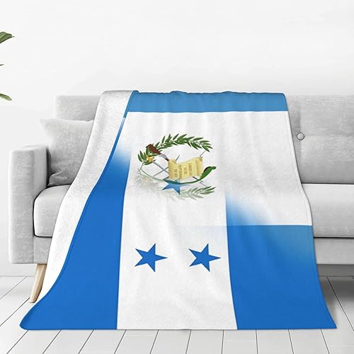 Manta ligera de franela de forro polar con la mitad de Guatemala, manta cálida y acogedora para ropa de cama y sofá de invierno de 50 x 40 pulgadas