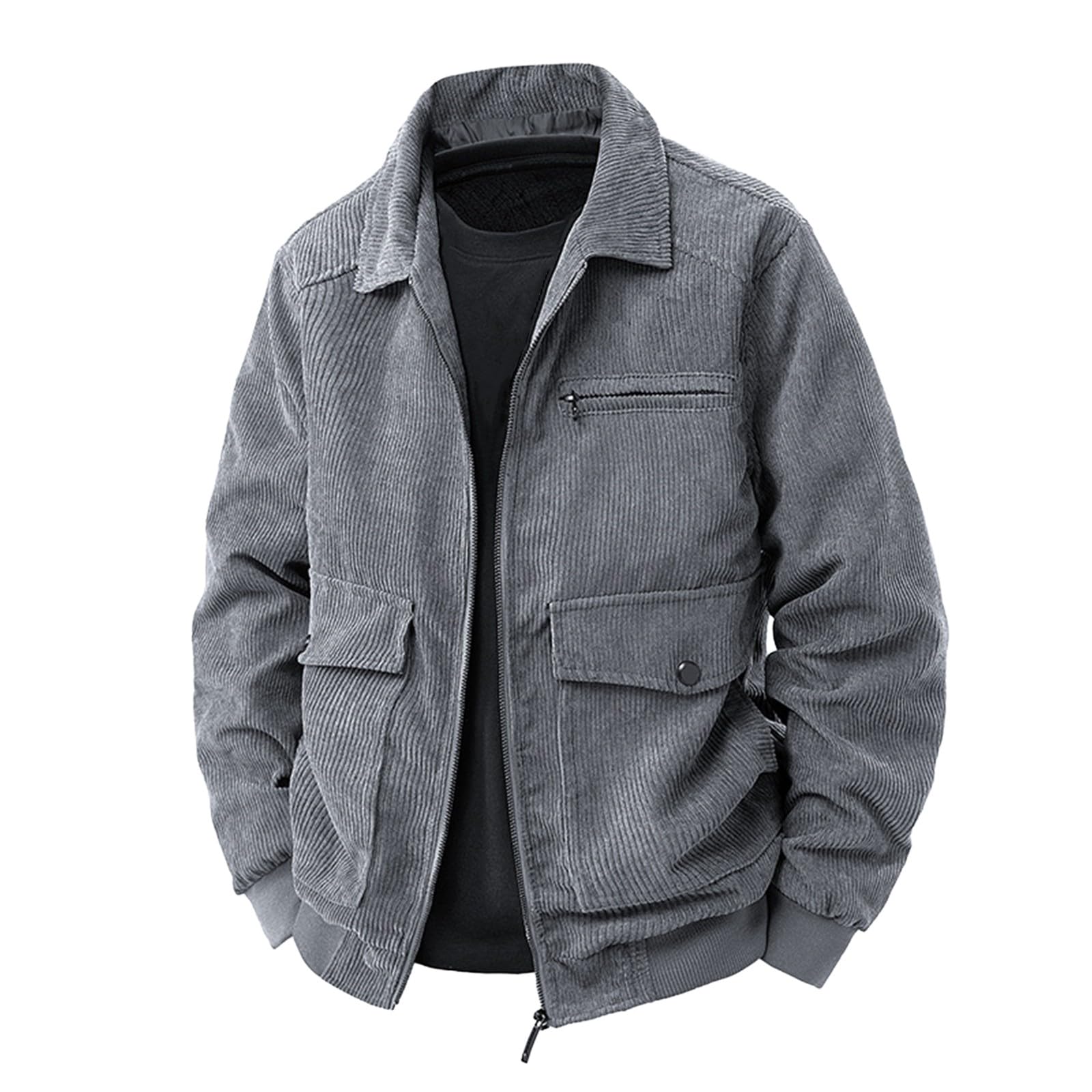 Générique Manteaux Et Blousons Pardessus Coupe Vent Des Poches Léger Veste D'automne Doublure Thermique D'hiver Vestes De Pour Les Déplacements Quotidiens, Promenades En Ville