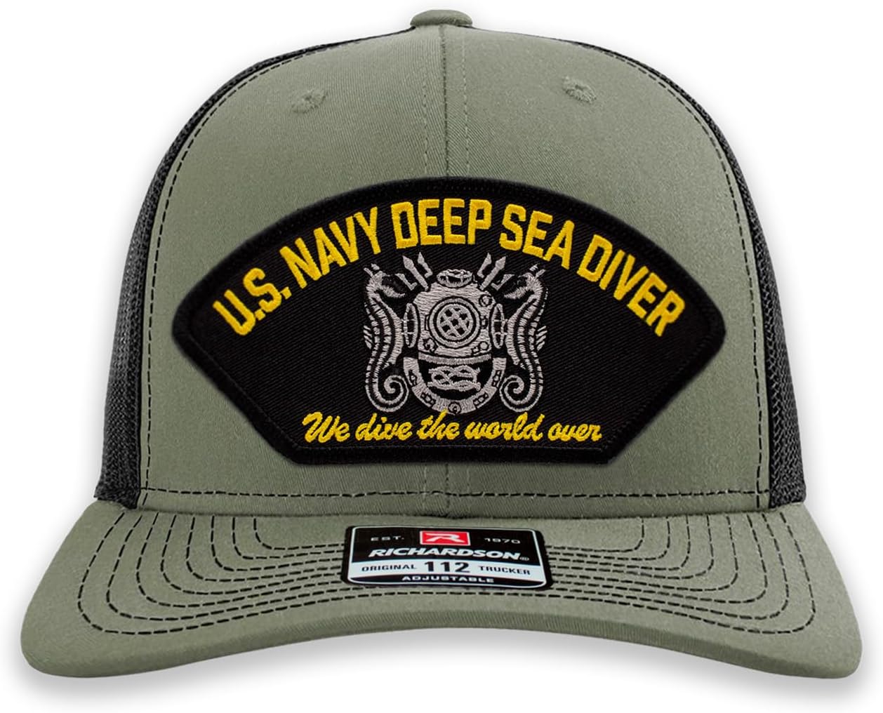 US Navy Deep Sea Diver Embroidered Patch Ball Cap or Trucker Hat