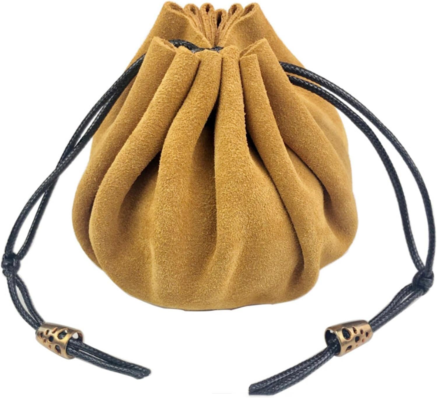 Nanyaciv Suede Drawstring Pouches, Drawstring Dice Pouch, Suede Leather Jewelry Bag