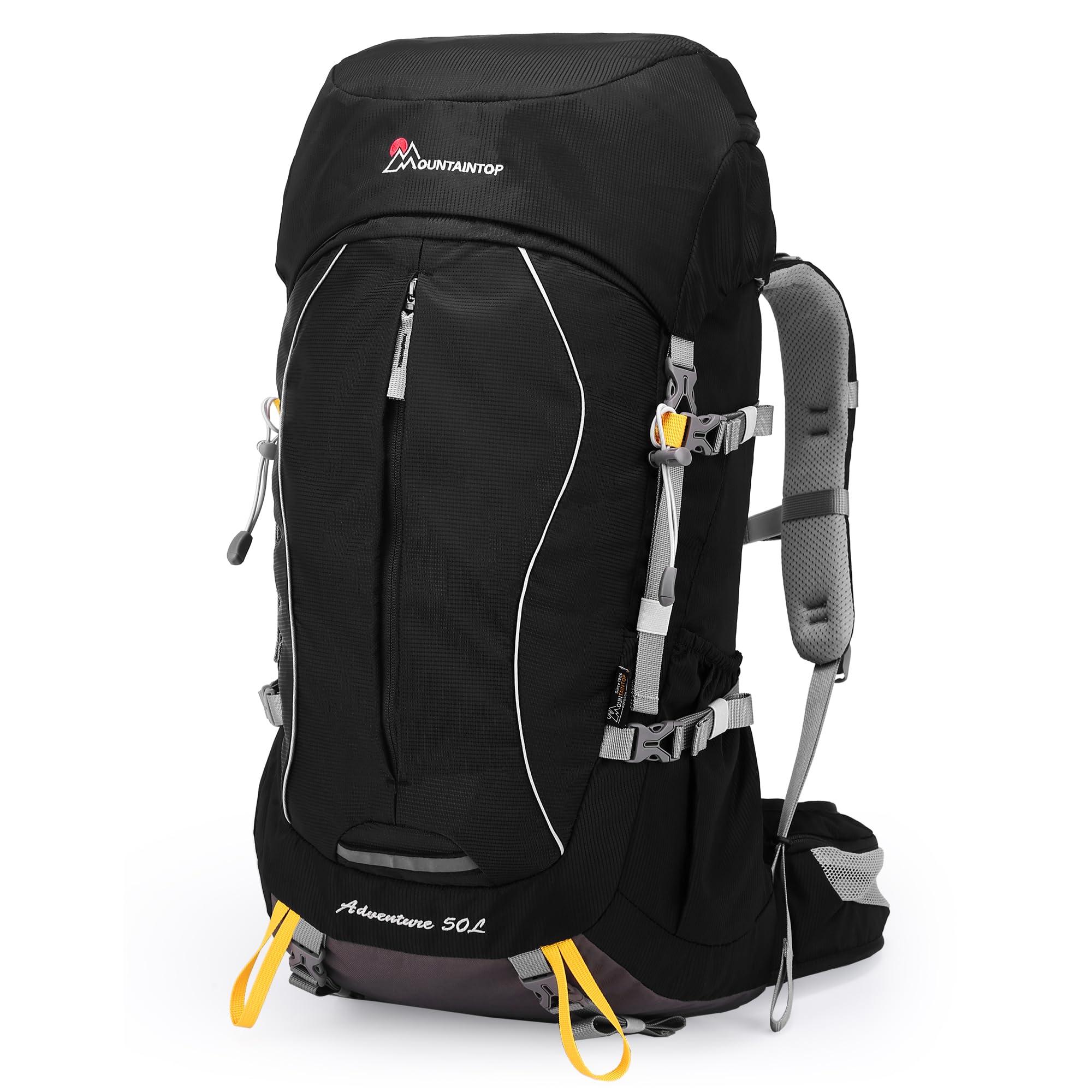 Mountaintop 50L Travel Backpack Trekking Backpack Men Women 64 x 30 x 21 cm, black, 50 Lang
