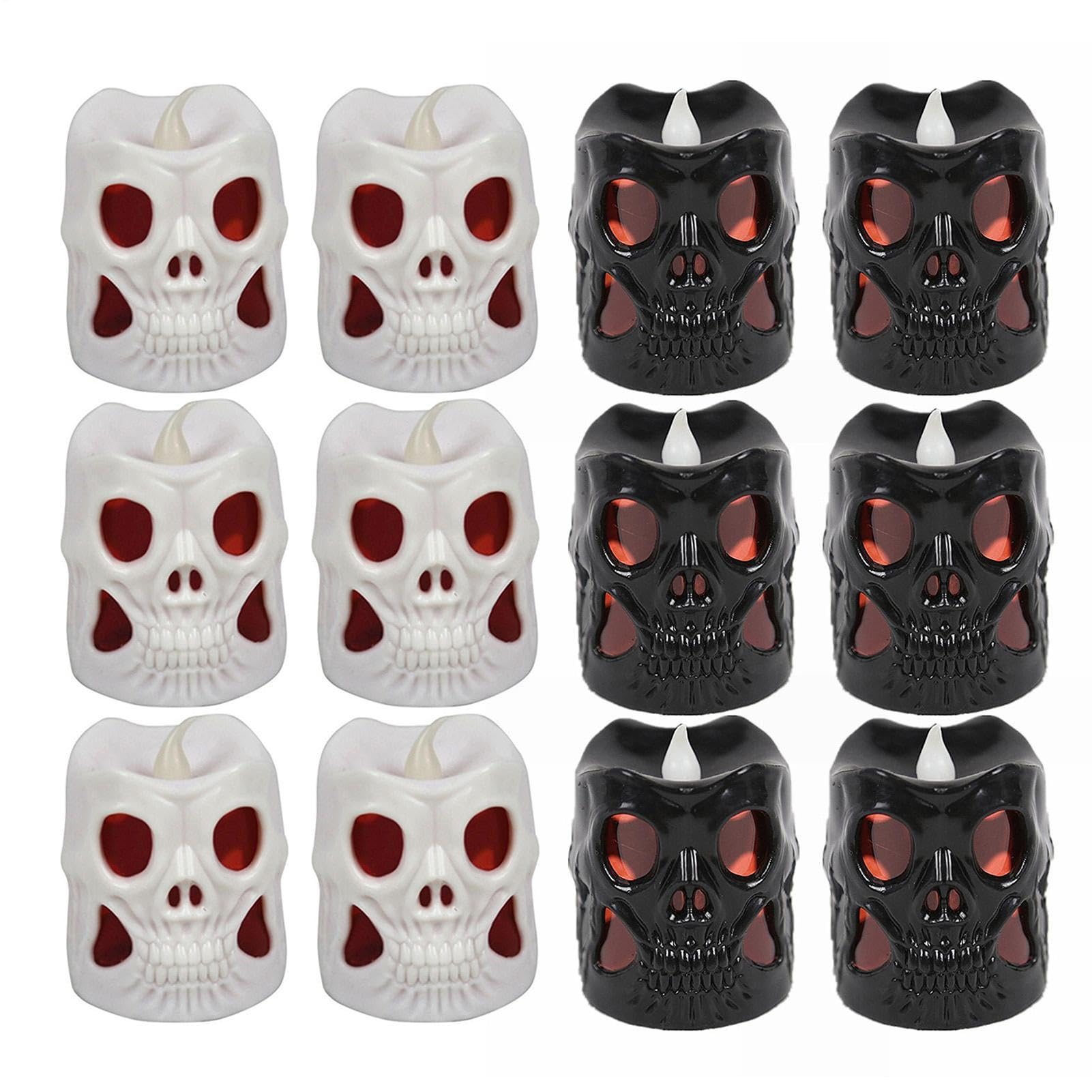 senza fiamma di Halloween Spooky Display Nightlights | Candele Tealight della decorazione di Halloween per la casa ufficio appartamento casa infestata giardino cortile patio festa