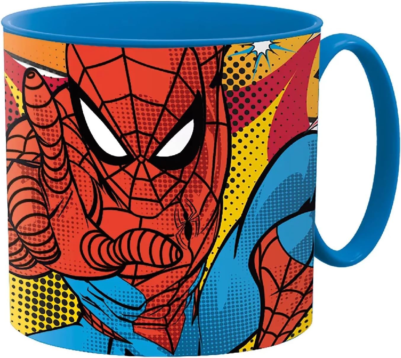 Golddunes Kids Plastic Mug, 265ml, Cartoon Character Design, with Handle, Microwave Safe, Reusable, for Ages 4 and Above, 7.5cm x7.5cm (Spiderman Midnight) — image 1