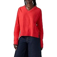 Levi's Tara Super Soft Vneck Pullover, Rosso Vivo