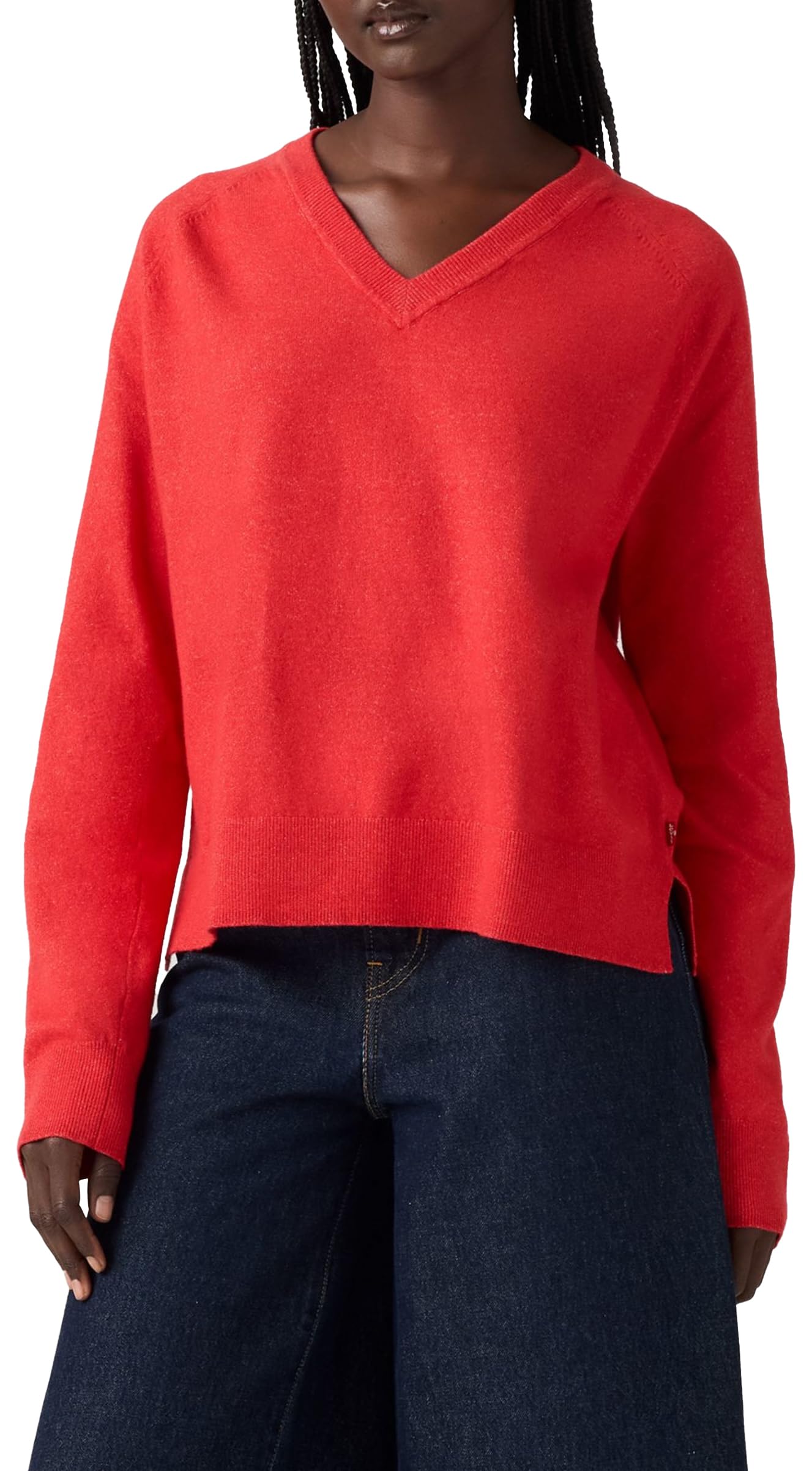 Levi's Tara Supersoft V-Neck Pullover True Red, True red, XS