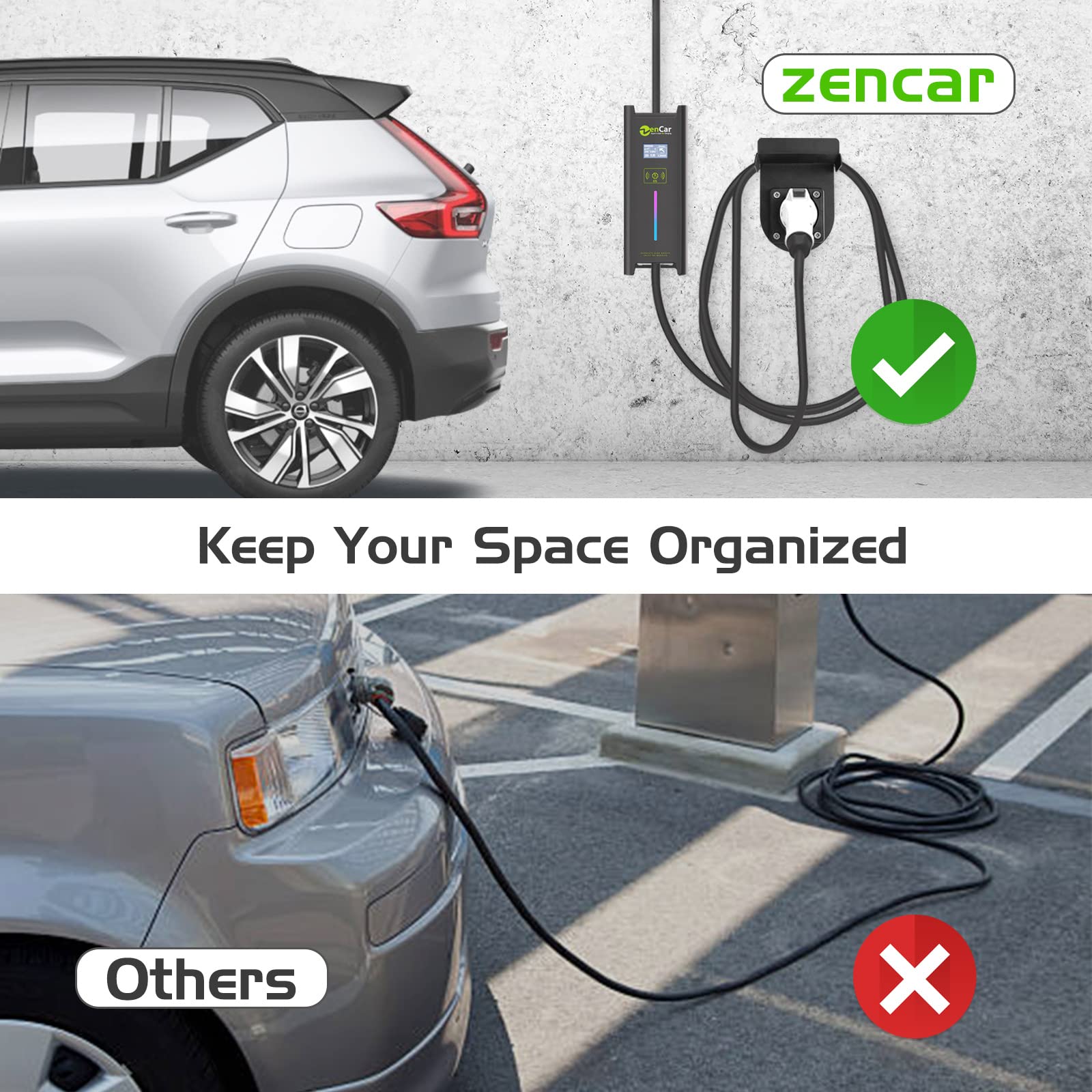 Buy ZENCAR EV Charger Holder Holster Type 1, Electric Vehicle Charger