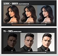 Vista 5 de Neewer Kit de iluminación LED de 18 pulgadas con panel de luz de video con control remoto, paquete de 2 unidades de 45 W regulable bicolor + soporte