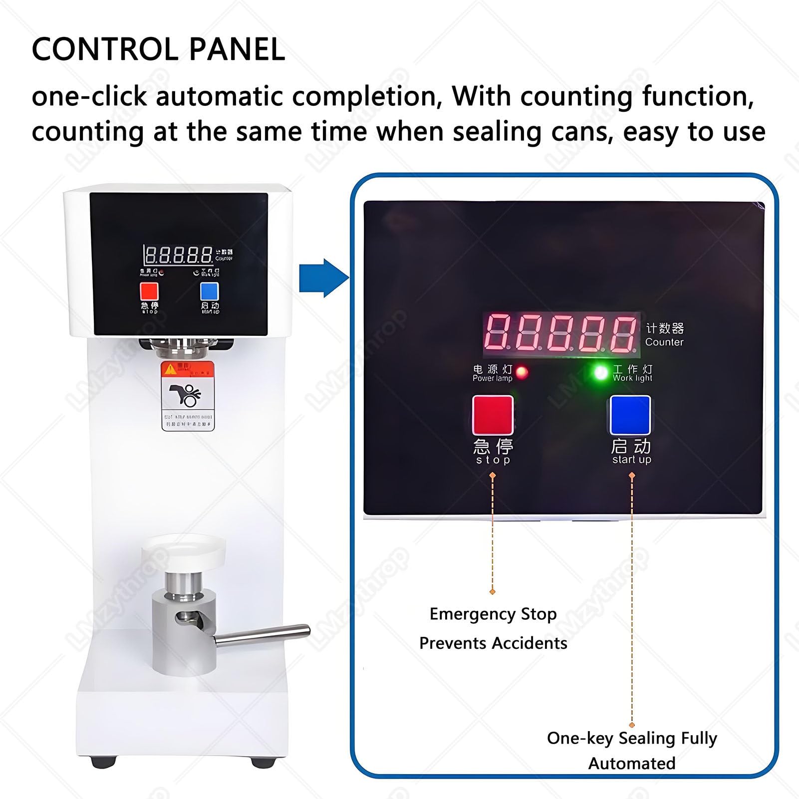 Sigillatrice Automatica per Lattine, Semi-Automatic Can Sealing Machine White
