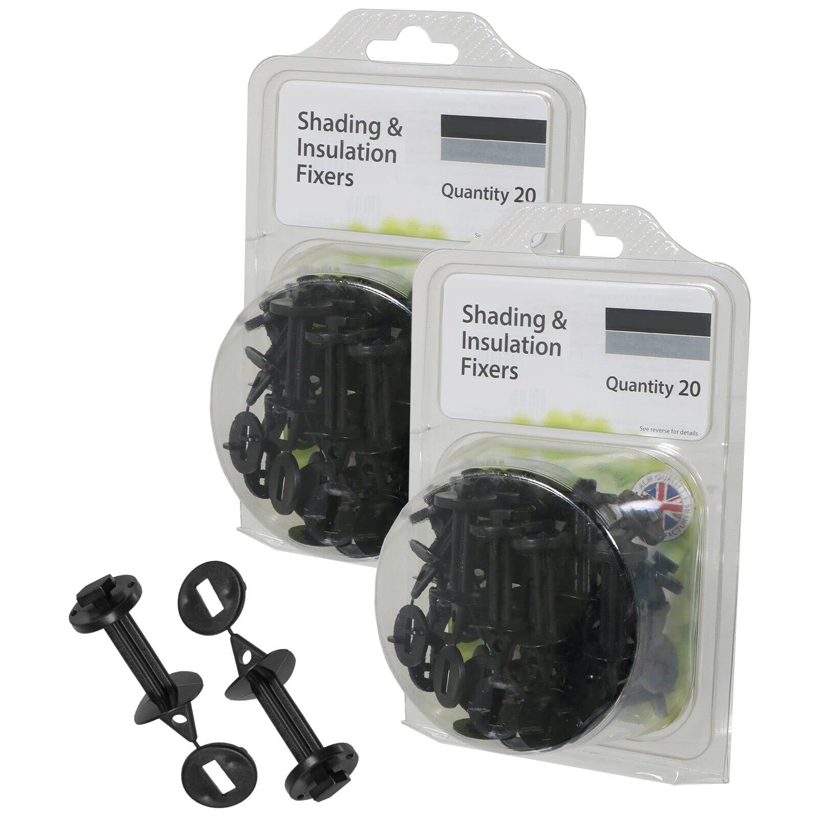 SPARES2GO Greenhouse Insulation Shading Fixers Bubble Wrap PVC Plastic Frame Clips (x 40)