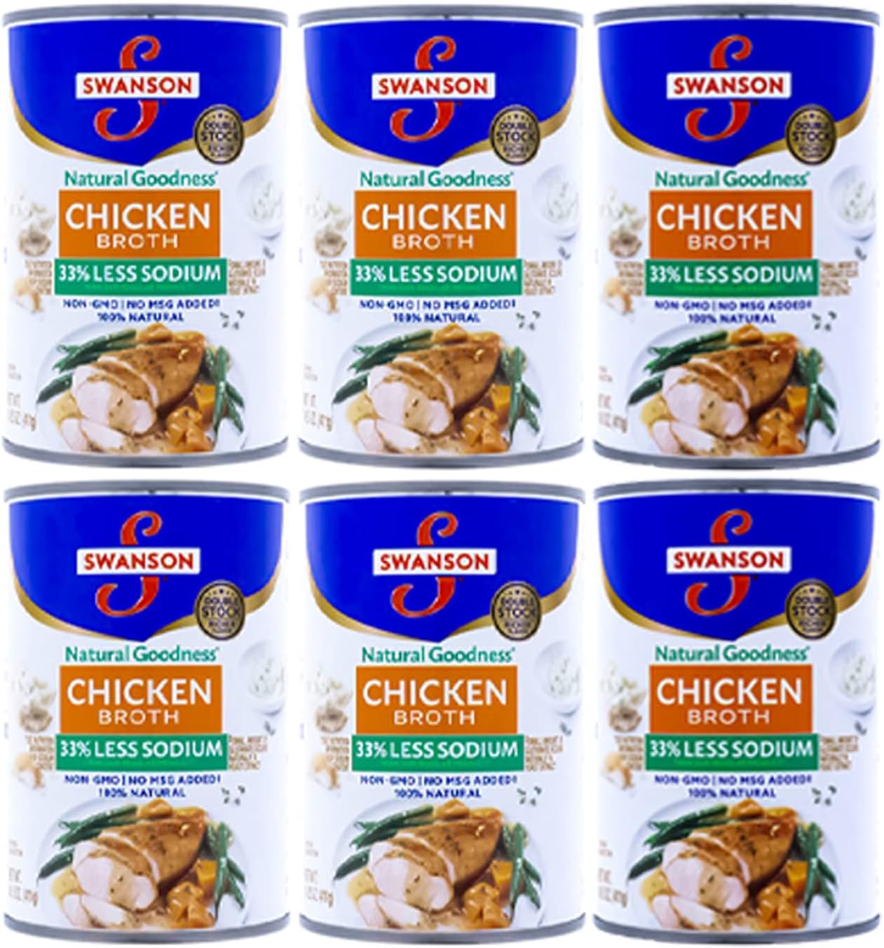 Amazon.com : Swanson Natural Goodness Chicken Broth 33 Percent Less ...