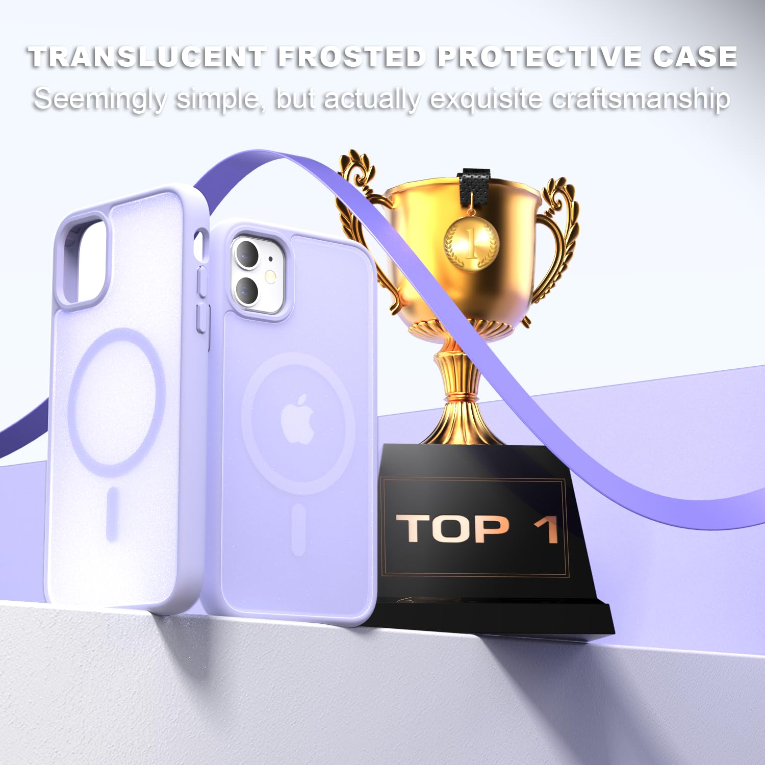 For IPhone 12 Phone Case: Magnetic Matte Textured Military Grade Drop Protection Translucent Cell Phone Cover - Slim Rugged Durable Shockproof Protective Bumper Cases- 6.1 Inches