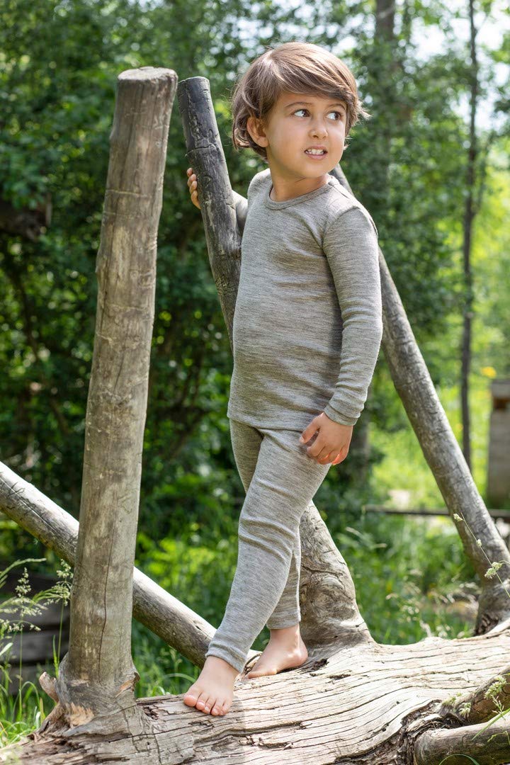 Engel Enfants - Maillot de Corps Manches Longues, Laine Soie Tendance Garçon