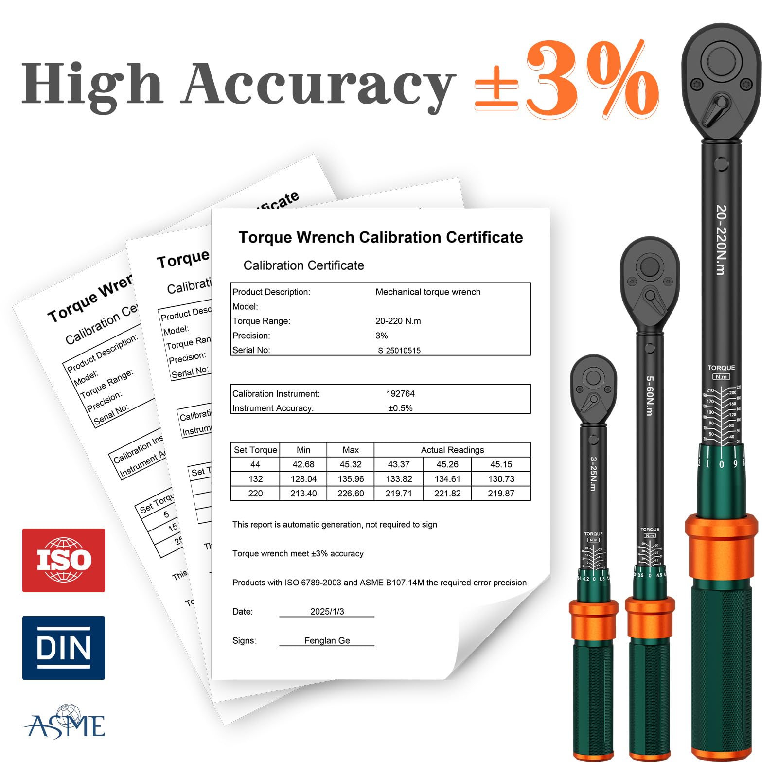 NADOKHI Torque Wrench 1/4 & 3/8 & 1/2 Inch - Image 3