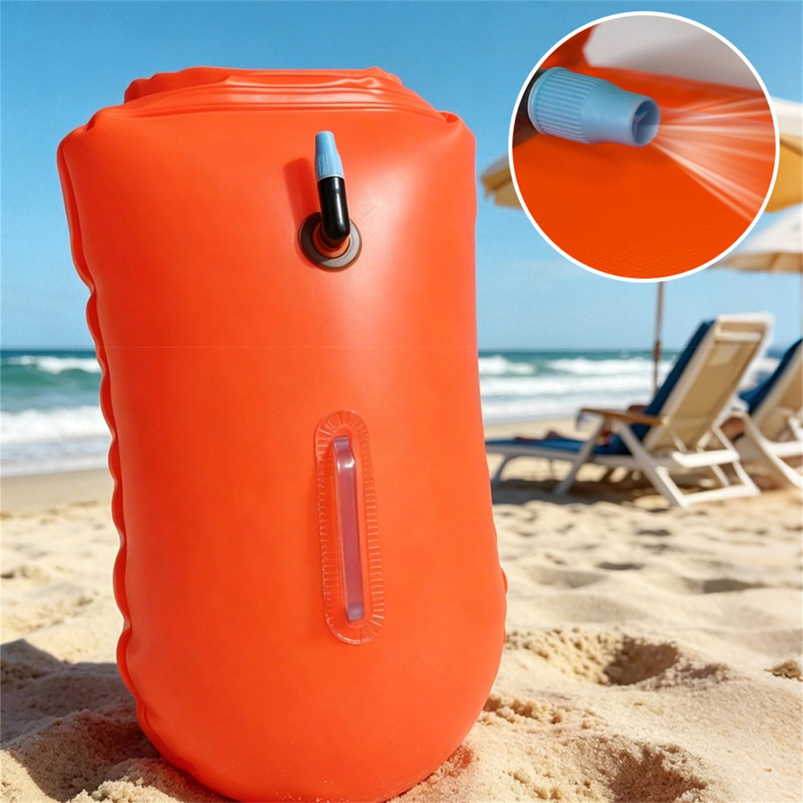 Bouée Gonflable pour nageurs avec Corps en PVC | Sangle à boucle supérieure et ouverture de gonflage pour les activités d ' entraînement en plein air