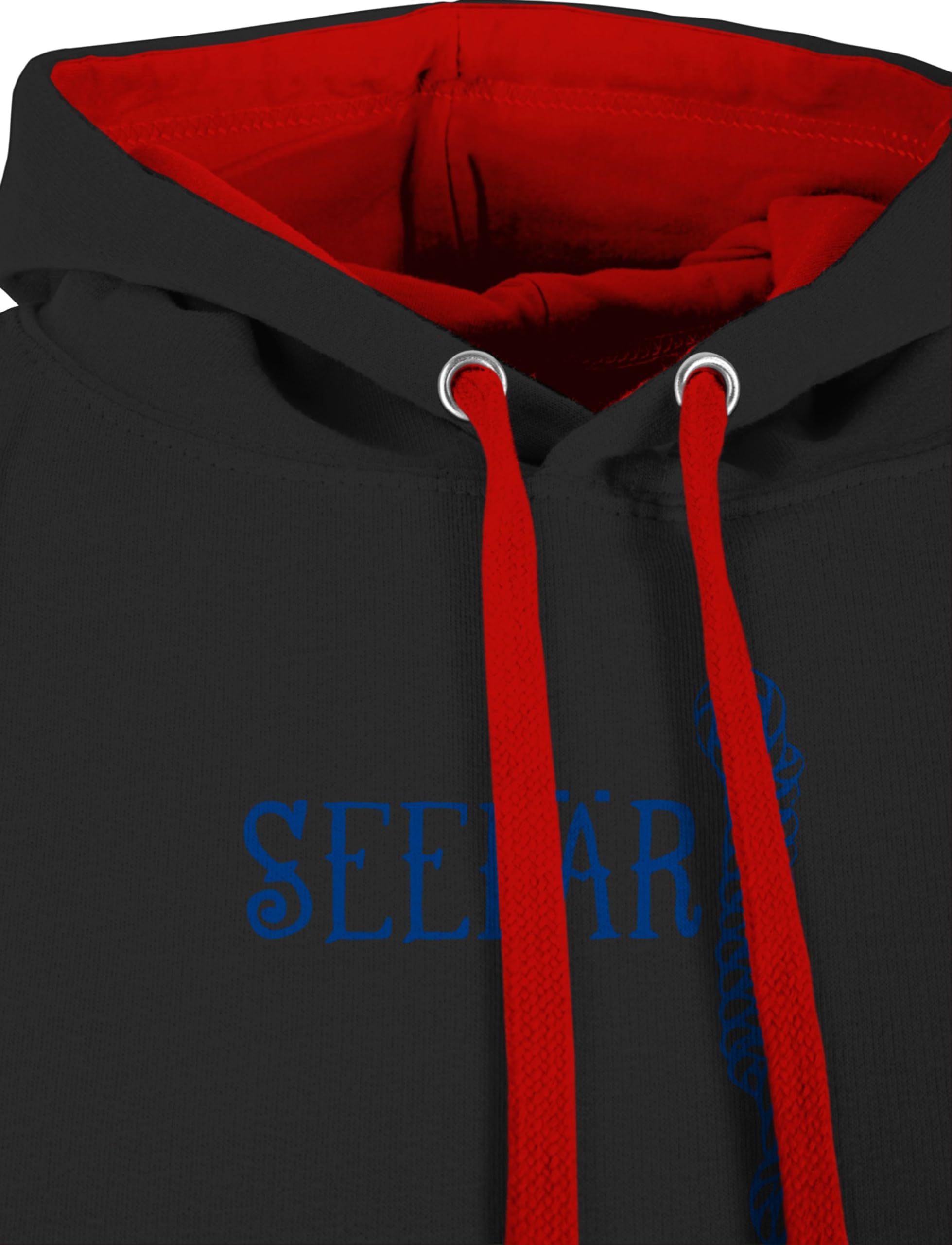 Shirtracer - Pullover Herren Frauen Hoodie Kontrast zweifarbig - Schiffe - Seebär Anker