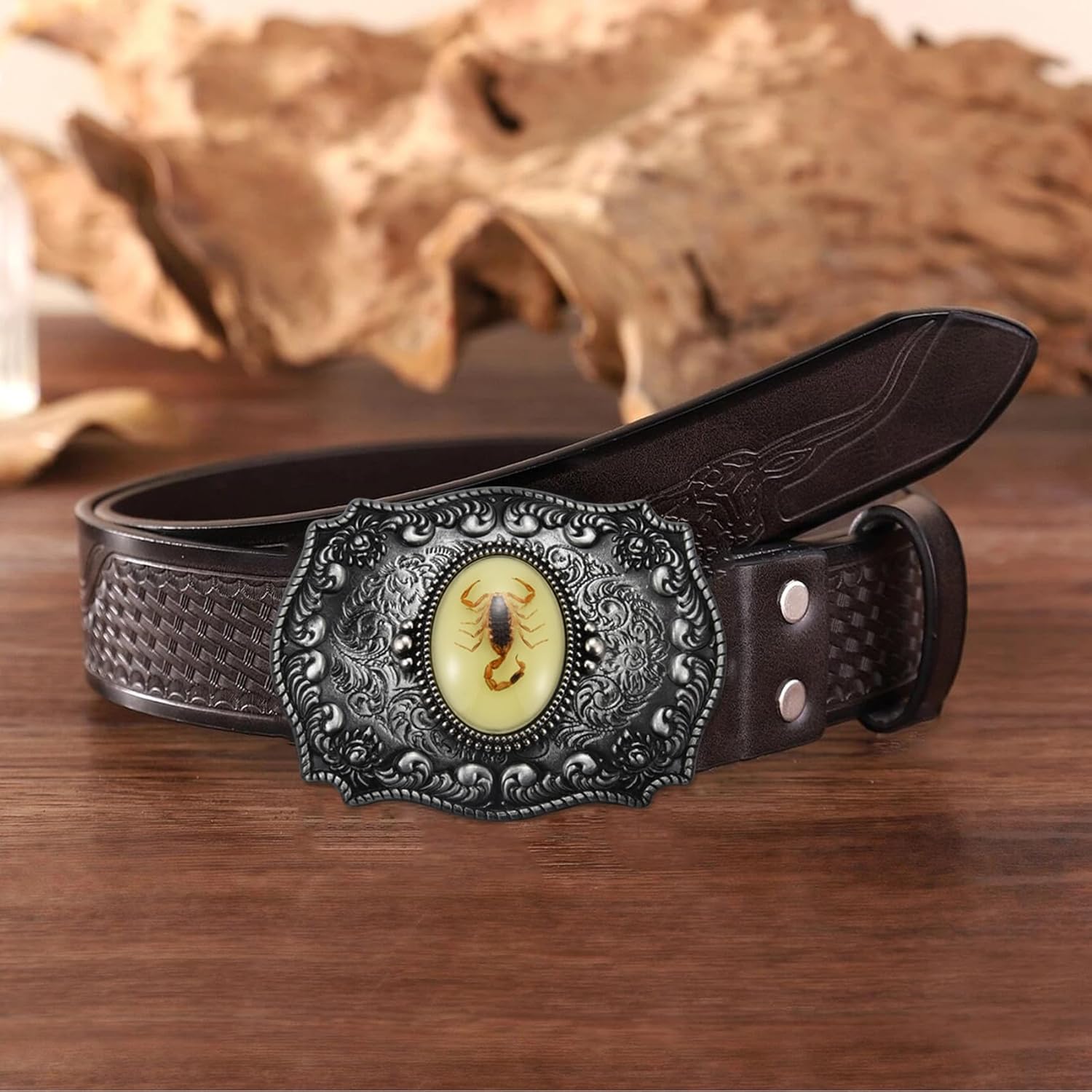Western Belt Buckle for Men - Native American Cool Novelty 3D Scorpion Animal Belt Buckle - Image 6