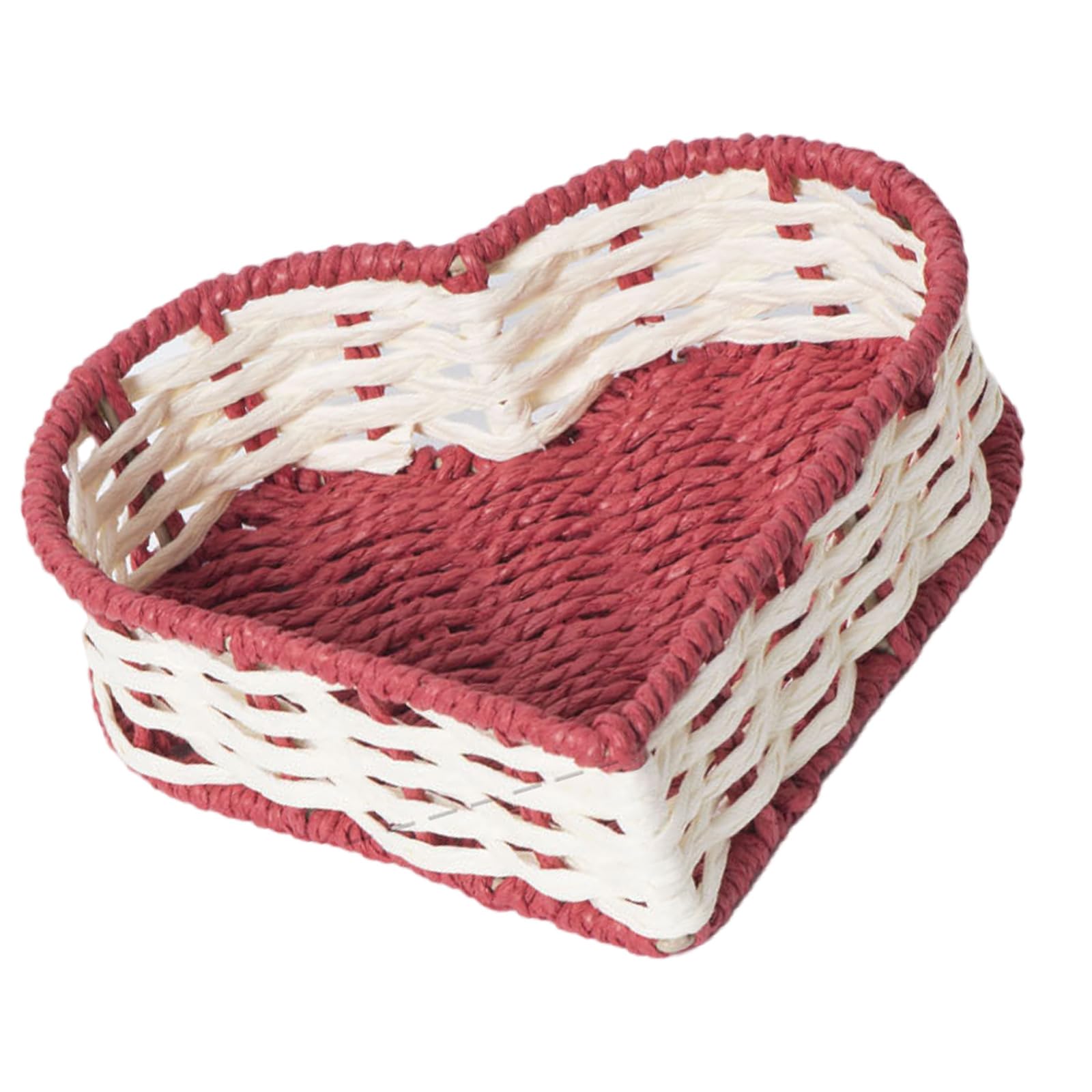 Spacious Faux Wicker Basket for Bread Snacks and Home Decoration Desktop Fruit and Vegetable Organiser Desk Tool Rustics Bread Basket