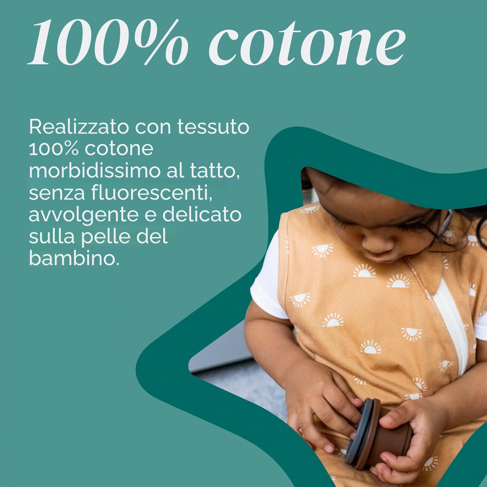 Tommee Tippee Sacco nanna per bambini, 6-18 m, 2,5 Tog per 16-20 °C, design sano per i fianchi, morbido tessuto in cotone, sacco a pelo a braccia aperte, cerniera dal basso verso l'alto