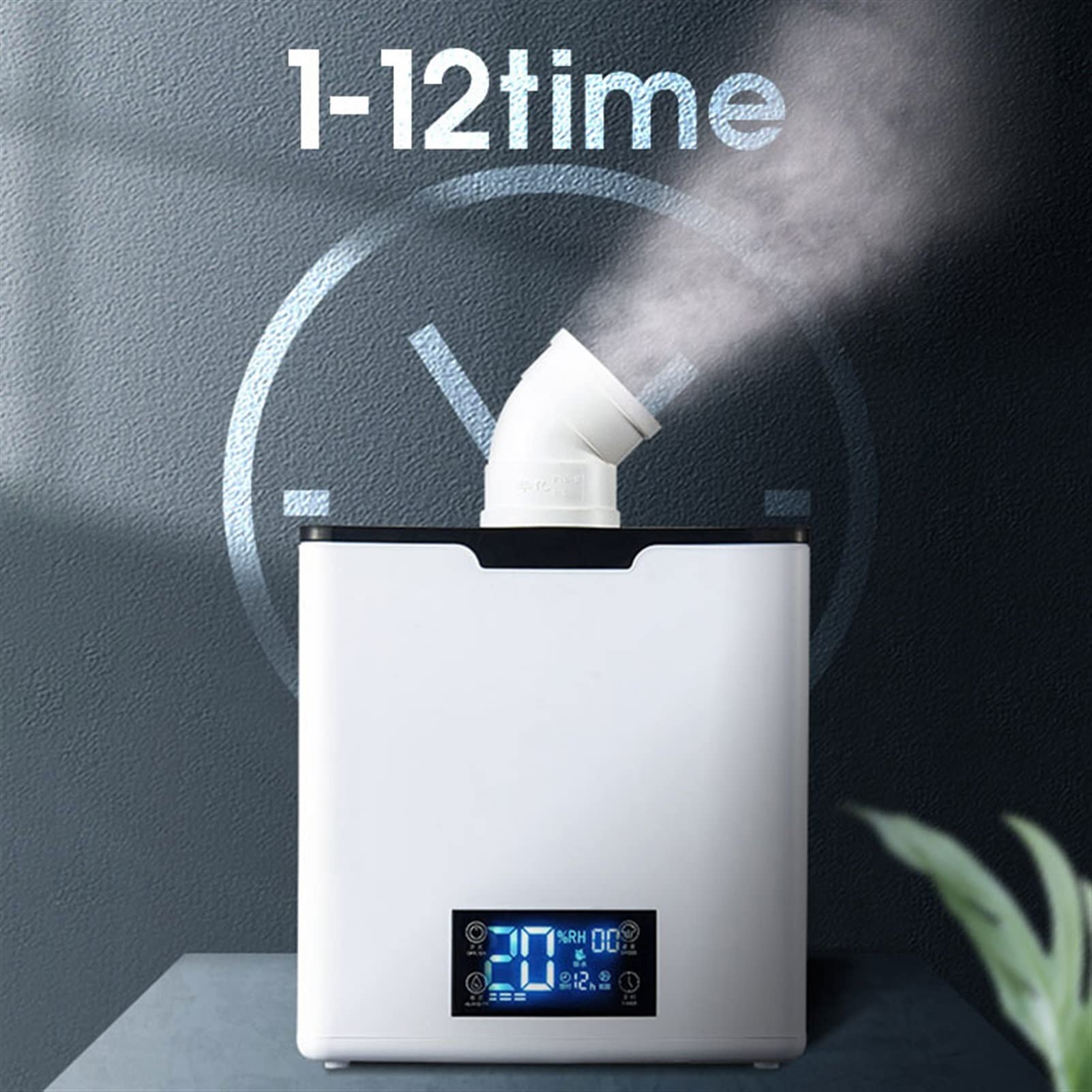 Umidificatore Ambiente Umidificatore commerciale Umidificatore con riempimento dall'alto for supermercati di grandi dimensioni da 6,5 ​​litri con sensore di umidità integrato e impostazione timer, bia