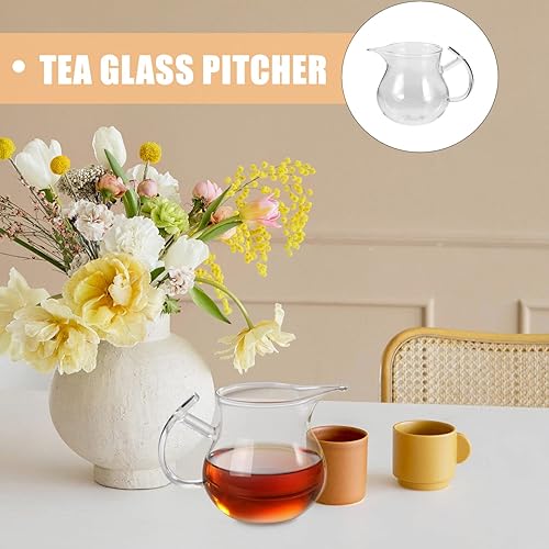 Miniatura 7 de Taza de café de vidrio transparente con asa, taza de café con asa, jarra de crema de leche de 12 onzas, jarra de vidrio para servir jarra, vertedor