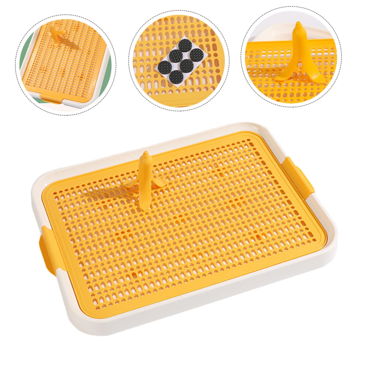 POPETPOP Large Pee Pads for Dogs Potty Pad Holder Training Dog Toilet Easy Clean Puppy Accessory