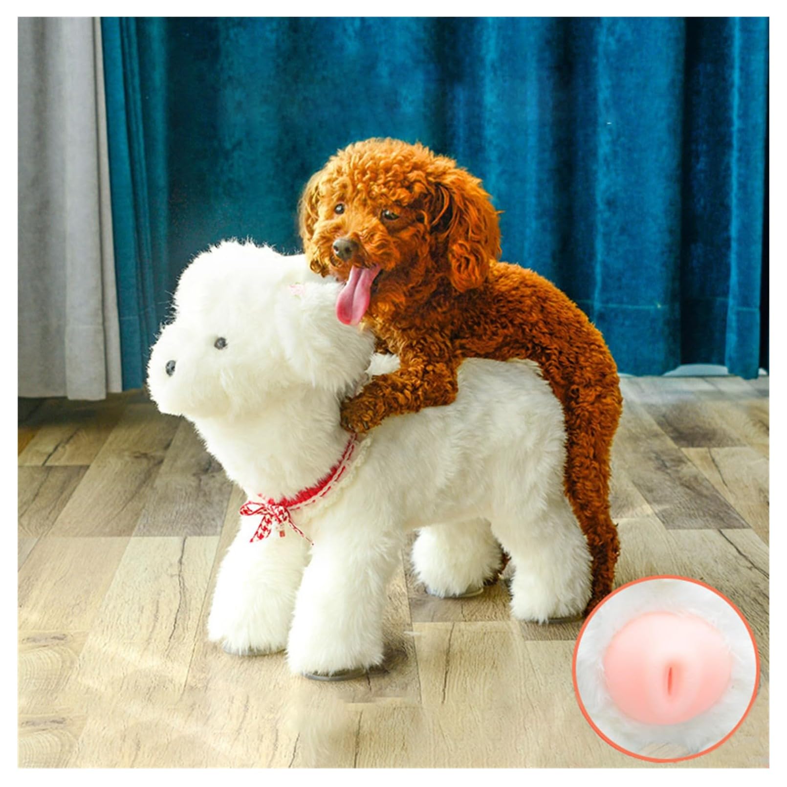 Giocattolo di accoppiamento per cani maschi, cani giocattoli per dormire interattivi, simulazione in silicone ansia sollievo giocattolo per cani, giocattolo per cani per cagnolini, peluche 18cm/7.1in