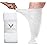 Viasox EasyStretch Diabetic Socks for Men & Women, Non Binding Top, Seamless Toe, Loose Fit (White, Large)