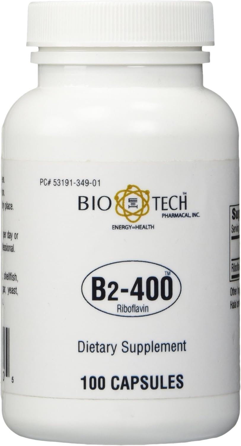 Buy BioTech Vitamin B2 400 mg 100 caps Online at Lowest Price in Ubuy India. B00GZRWCOE
