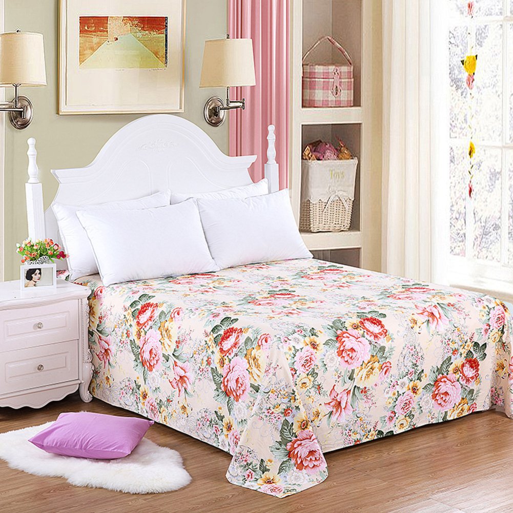 Drap double en coton 240x245cm idéal pour des nuits fraîches
