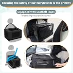 24 inch Small Dog Crate - for Small Dogs, Portable Travel Pet Crate with 4 Mesh Doors, Foldable Car Kennel for Puppy with Handle for Indoor and Outdoor, Black