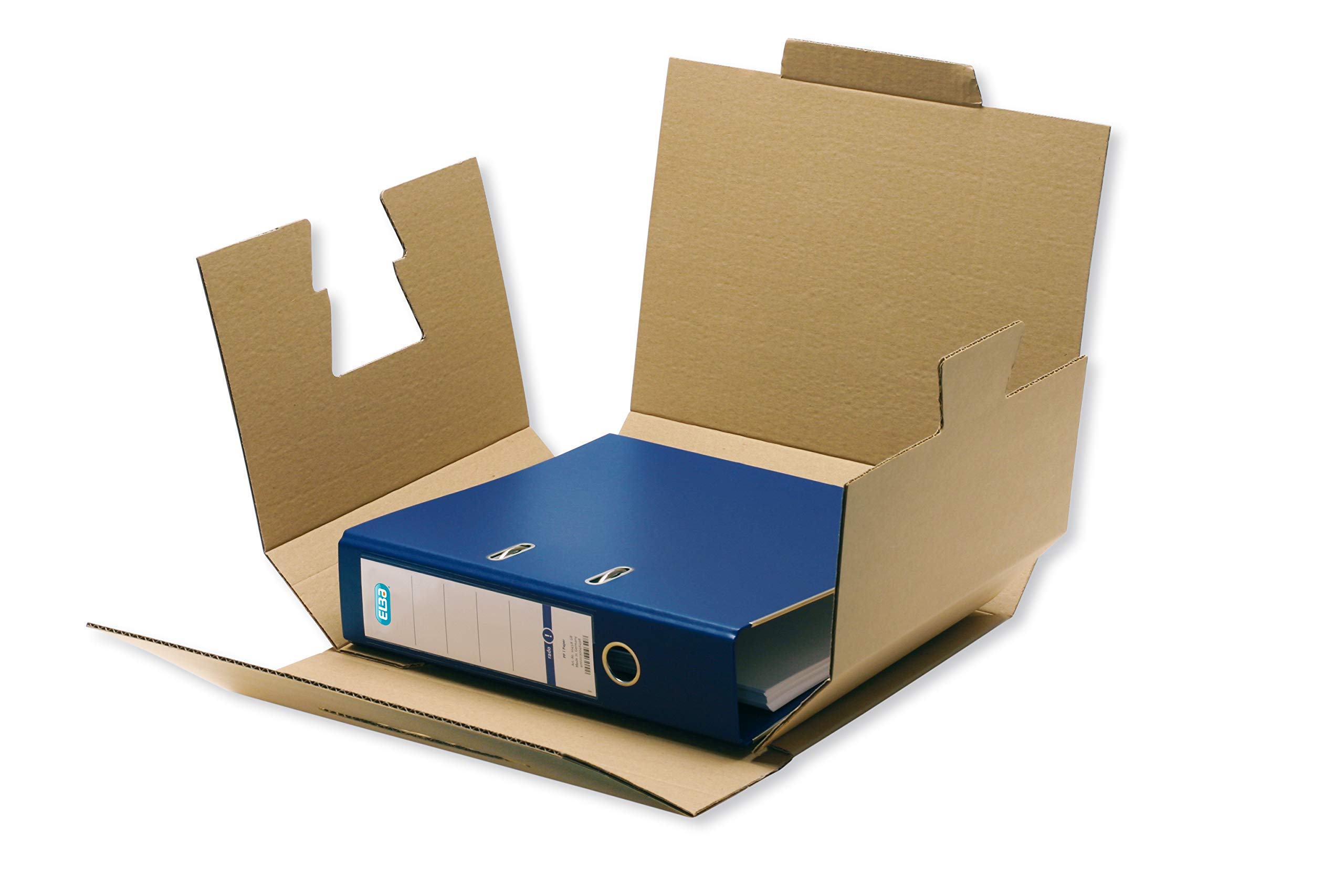 Elba Tric System 83530 Shipping Box for Files with Spine Width up to 8 cm with Address Field Pack of 20 Natural Brown