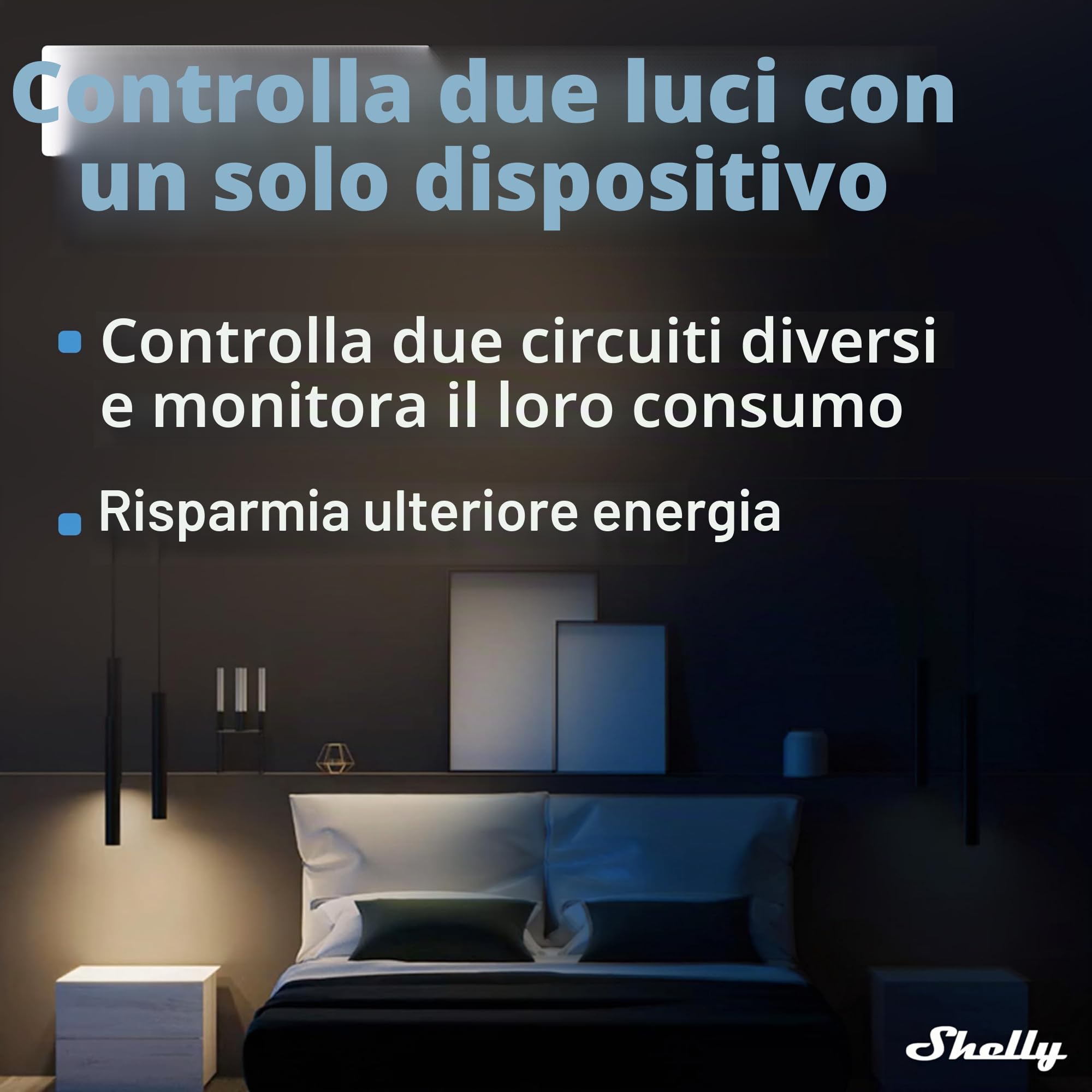 Shelly Plus 2PM e Plus 1 Mini Gen3, Interruttori Relè Intelligenti Wi-Fi e Bluetooth, 16A, 2 Canali, Controllo Smart