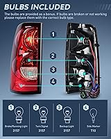 Vista 60 de Nilight Conjunto de luz trasera compatible con Chevy Silverado 1500 1500HD 2500 2500HD 2500 2500HD 3500 2007 Chevrolet Classic OE Style lámpara Lado