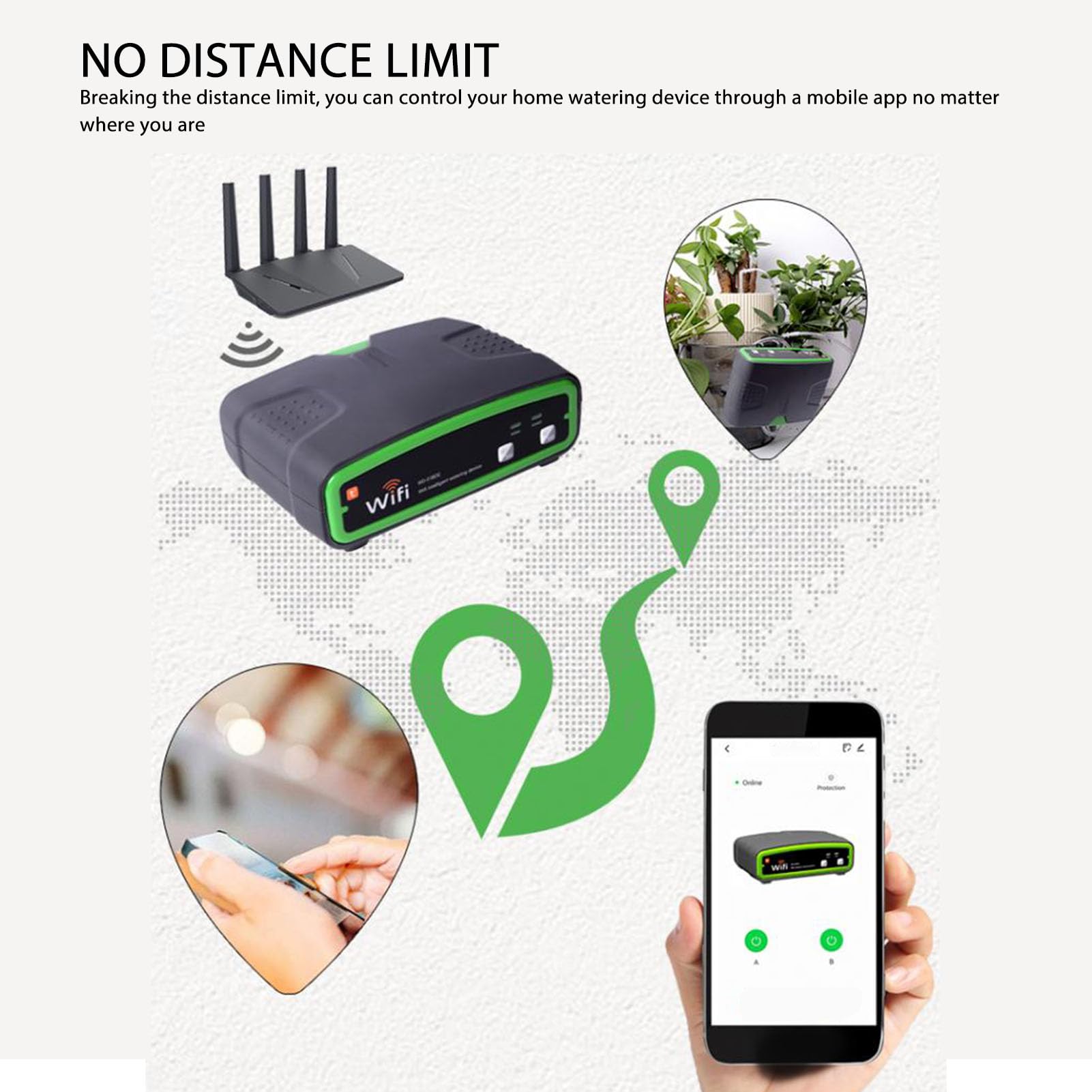 Inteligentny System Automatycznego Nawadniania z podwójną pompą Sterowany aplikacją WIFI dla Domowych Roślin Doniczkowych