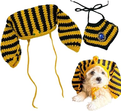Pet Costume - Adjustable Egyptian Costume, Cat Cosplay Wear | Pet Hat and Bandana Set, Festival Dress Up Accessory for Small Medium Pets, Fun Holiday Apparel or Photo Props for Events and Parties