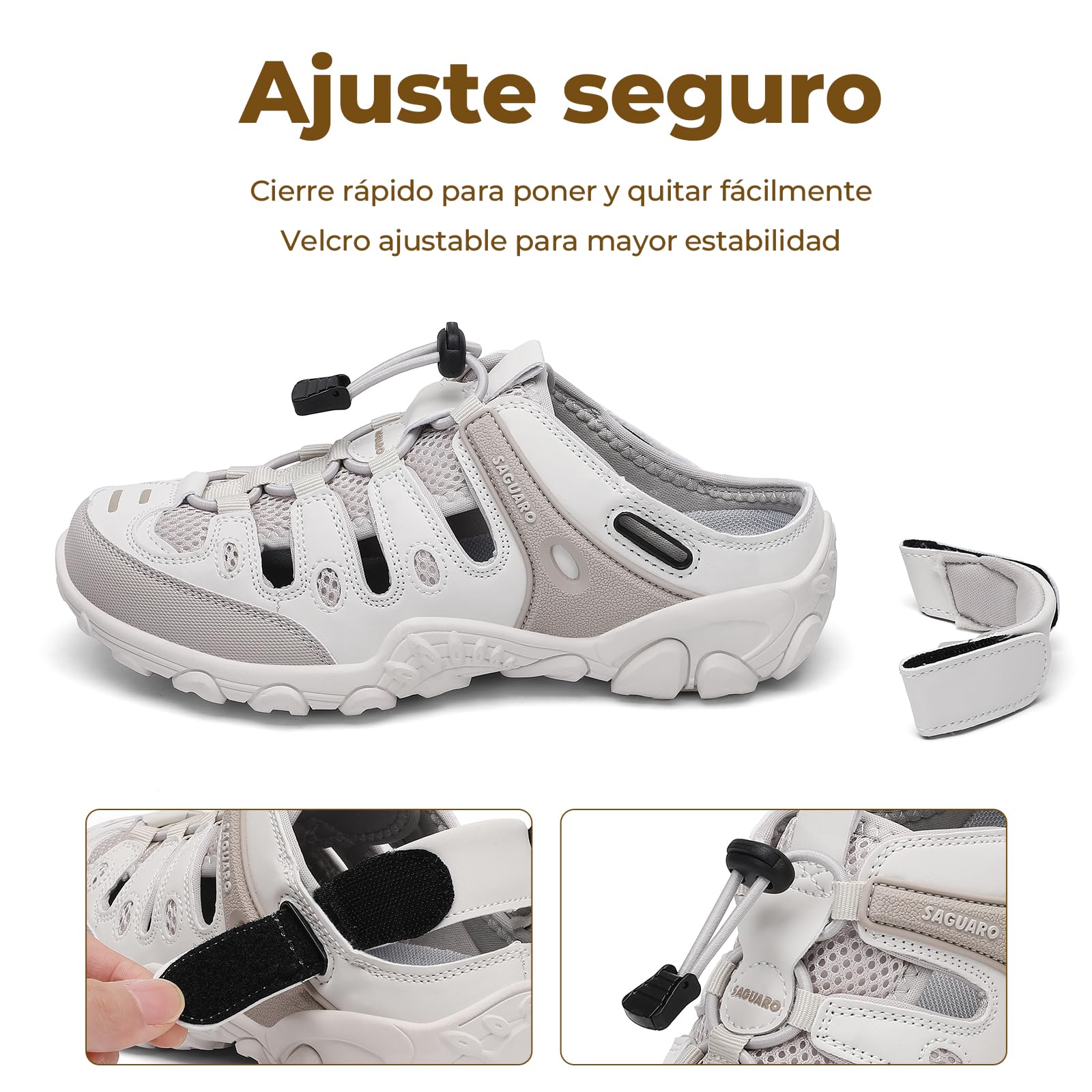 SAGUARO Sandalias Deportivas Mujer Antideslizantes y Transpirables, Sandalias de Trekking para Senderismo y Actividades al Aire Libre, Tallas 36-42 EU