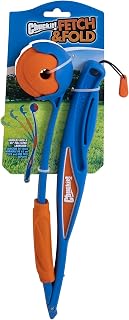 Chuckit! Fetch & Fold Mini 18M Ball Launcher - Portable Folding Dog Tennis Ball Thrower for Medium Dogs