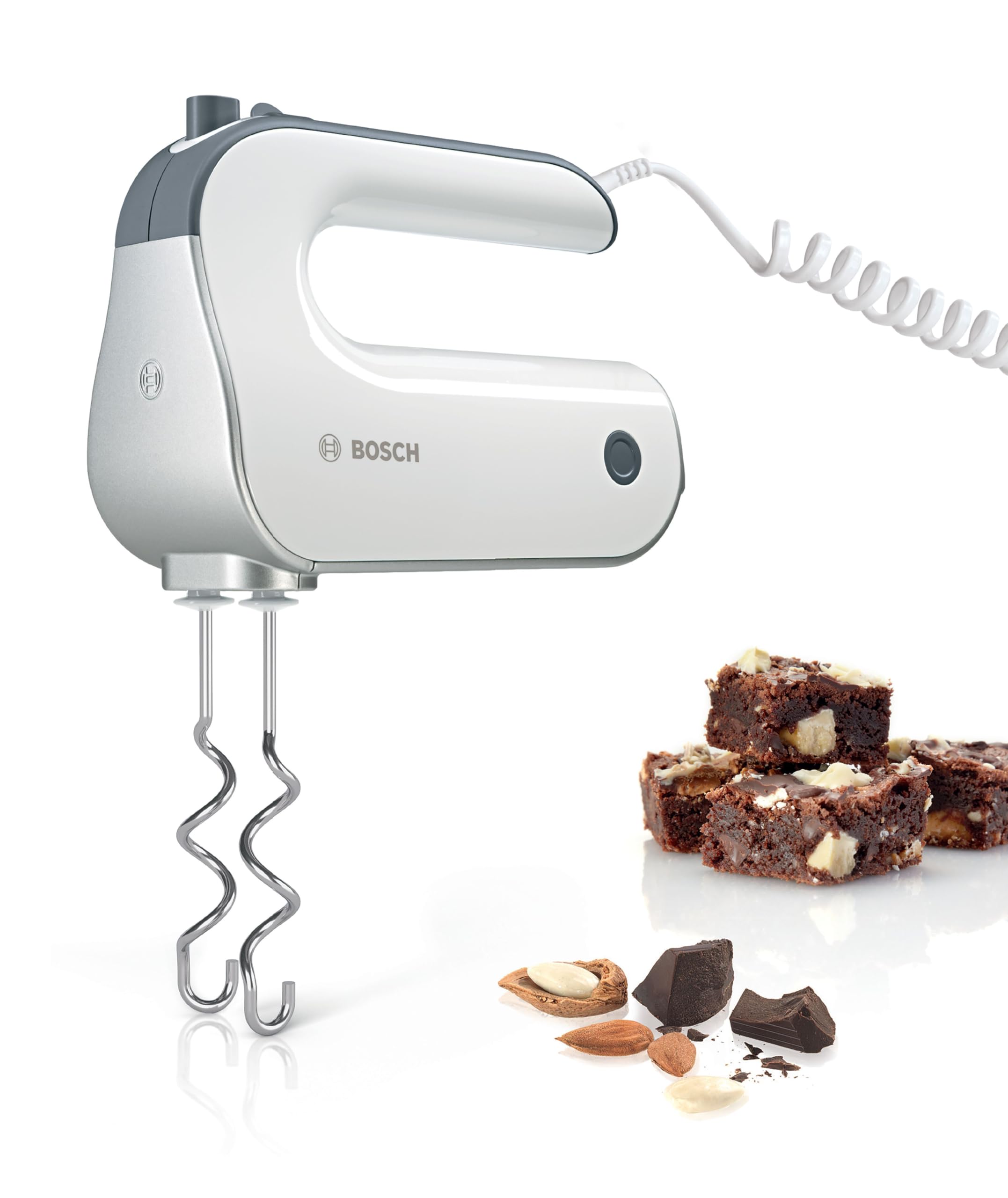 Bosch MFQ4850 Styline Kneading Blender, with Whisks and Kneaders and Chopper, 575 W, 5 Speed, White