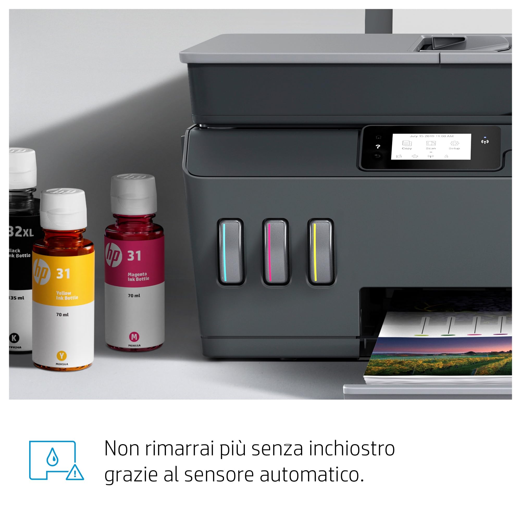 HP Smart Tank Plus 655 AiO Y0F74A, Stampante Multifunzione a Colori, Serbatoio d'Inchiostro ad Alto Volume di Stampa, Fino a 12000 Pagine (Nero) e 8000 Pagine (Colore), Scansione, ADF, Wireless, Nera