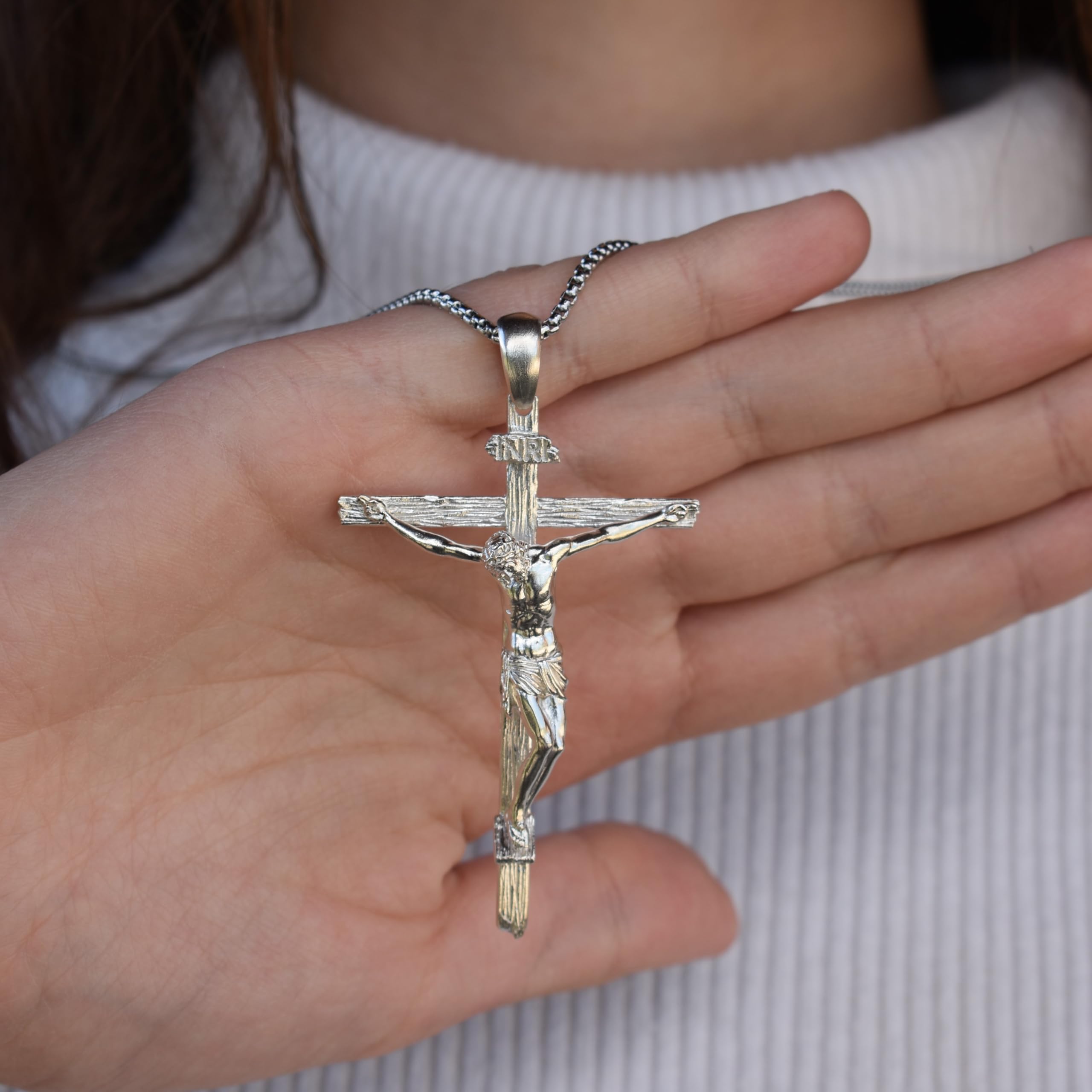 Crucifijo colgante en plata 925