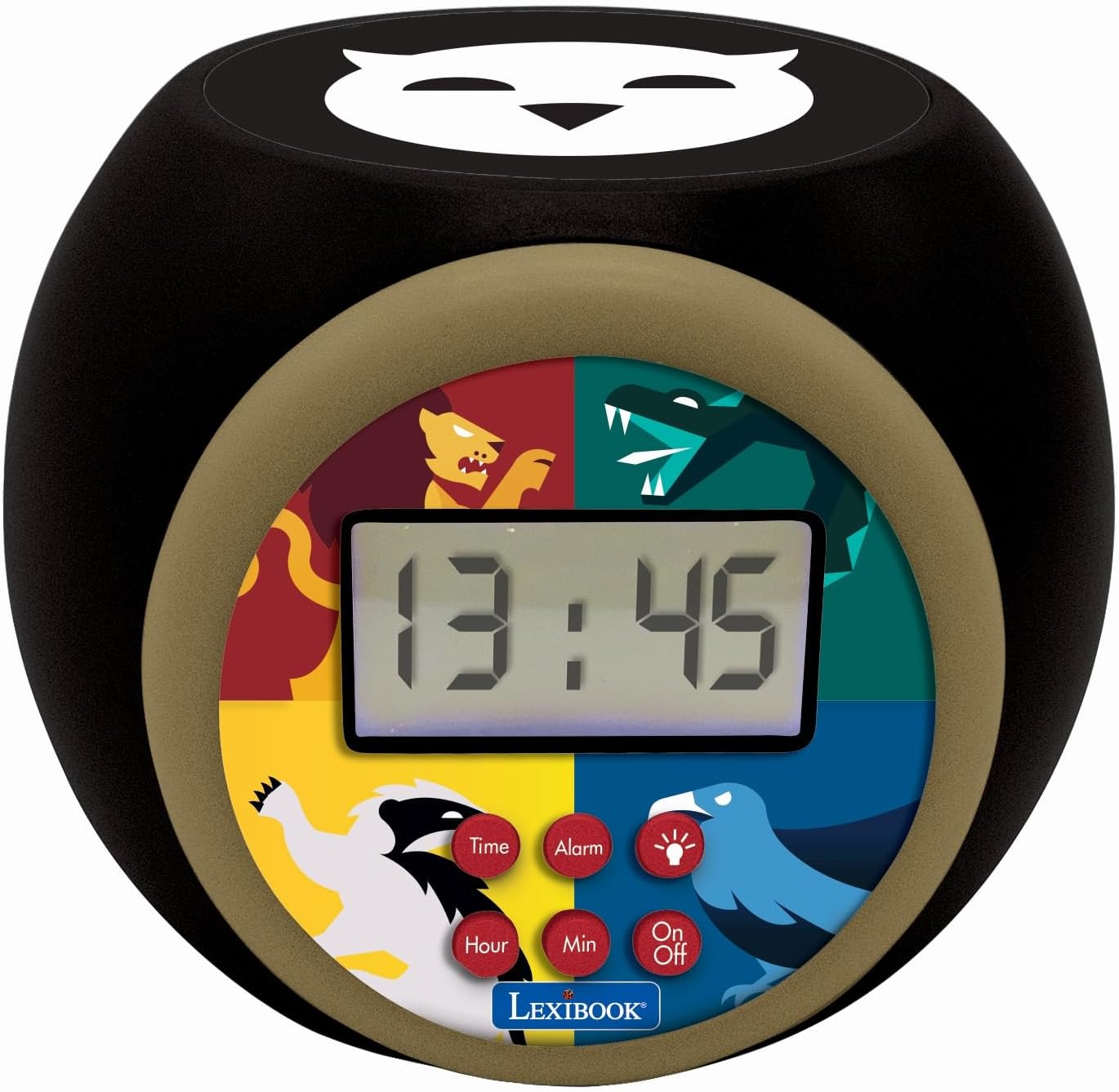 LEXIBOOK, Harry Potter Projector alarm clock with snooze function and alarm function, Night light with timer, LCD screen, battery operated, RL977HPLXB