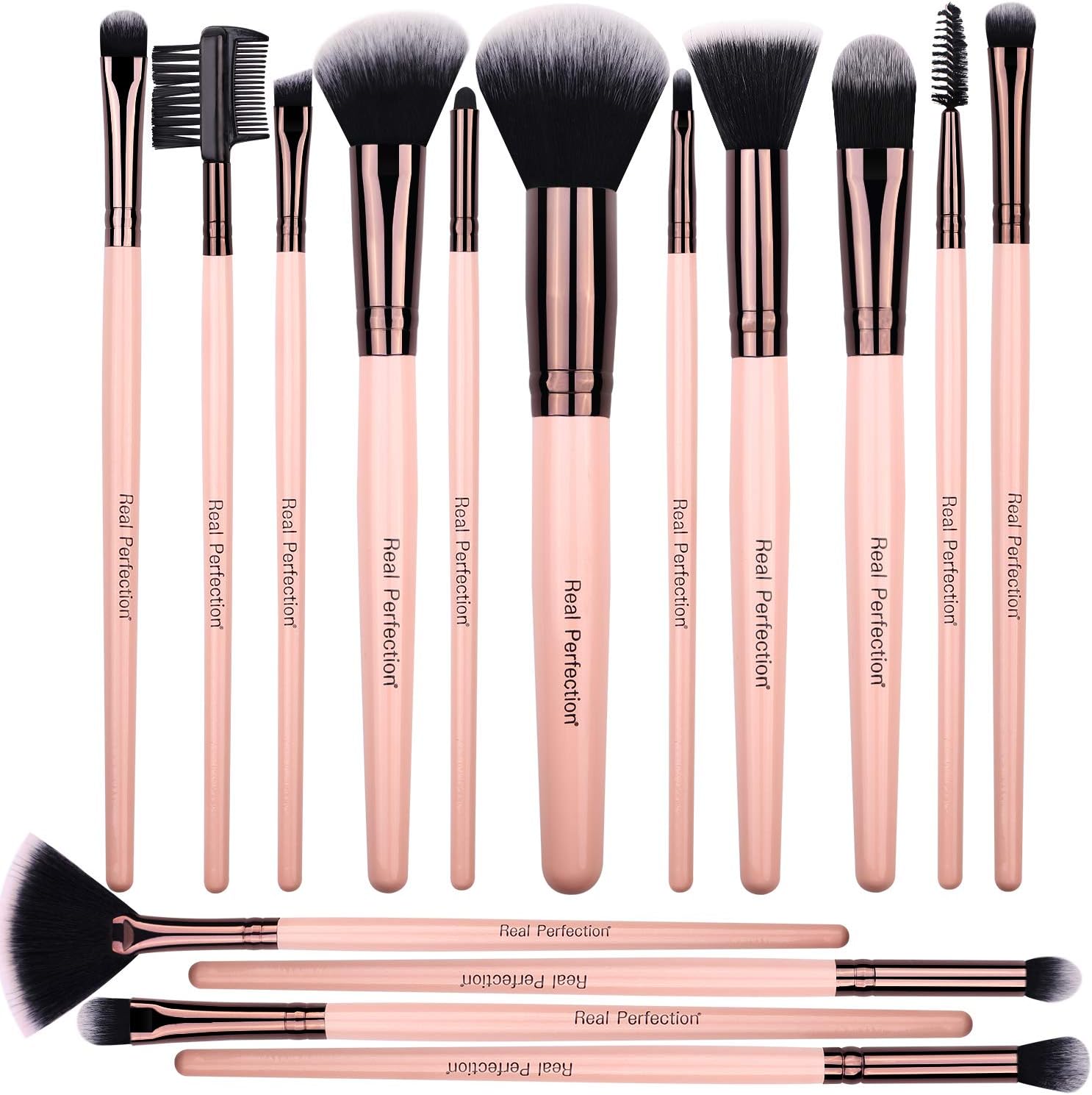 15 pcs Professional Makeup Brush Set (Pink)